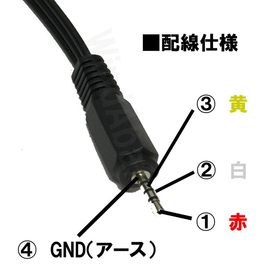OMTP 規格 2.5mm 4極 オス ⇔ RCA3分岐 (赤白黄 コンポジット オス) ケーブル 150cm AV OFC 変換ケーブル メール便配送可|highvalue|02