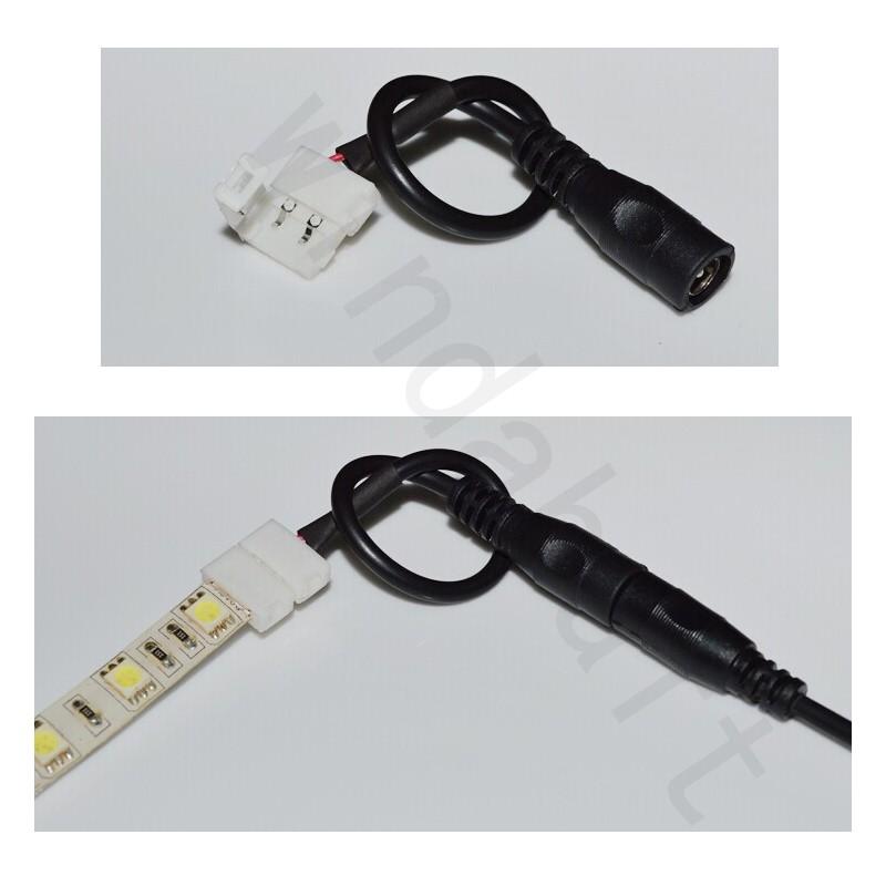 人気 幅8mmのLEDテープを挟み込むだけで電源が作成できる！　ハンダ付け不要  単色3528LEDテープ接続用 | 