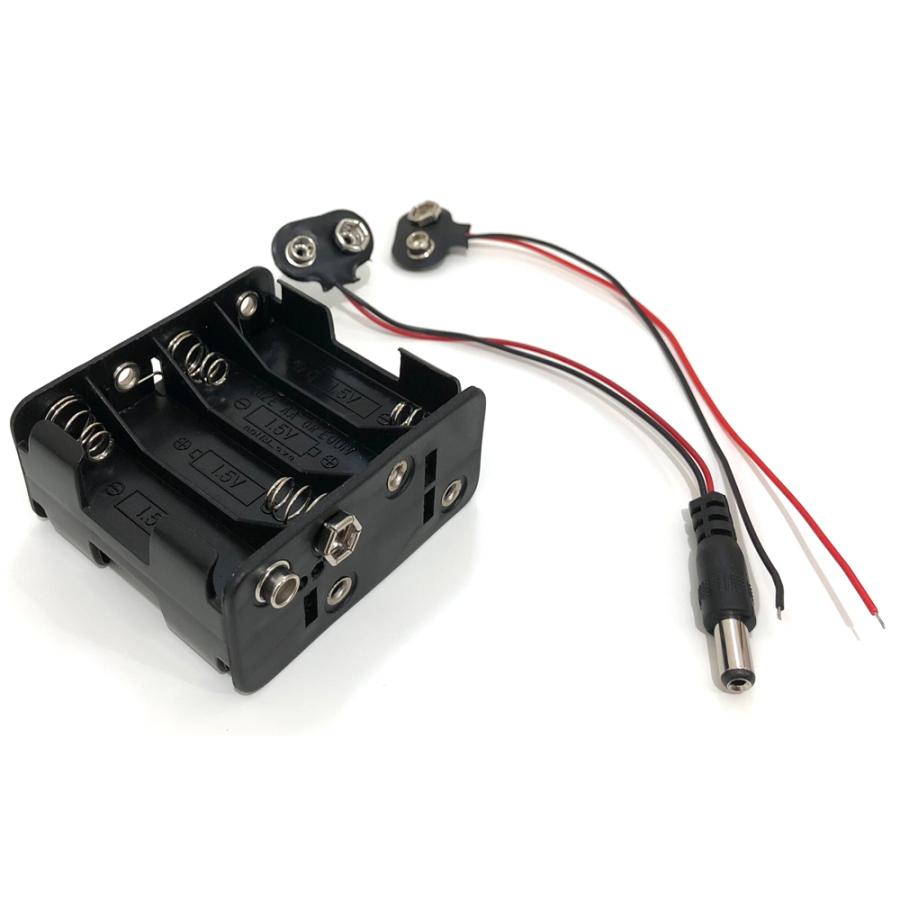 専用 12V 単三 乾電池 8本用 2層式 コンパクト 電池ボックス スナップ式 8