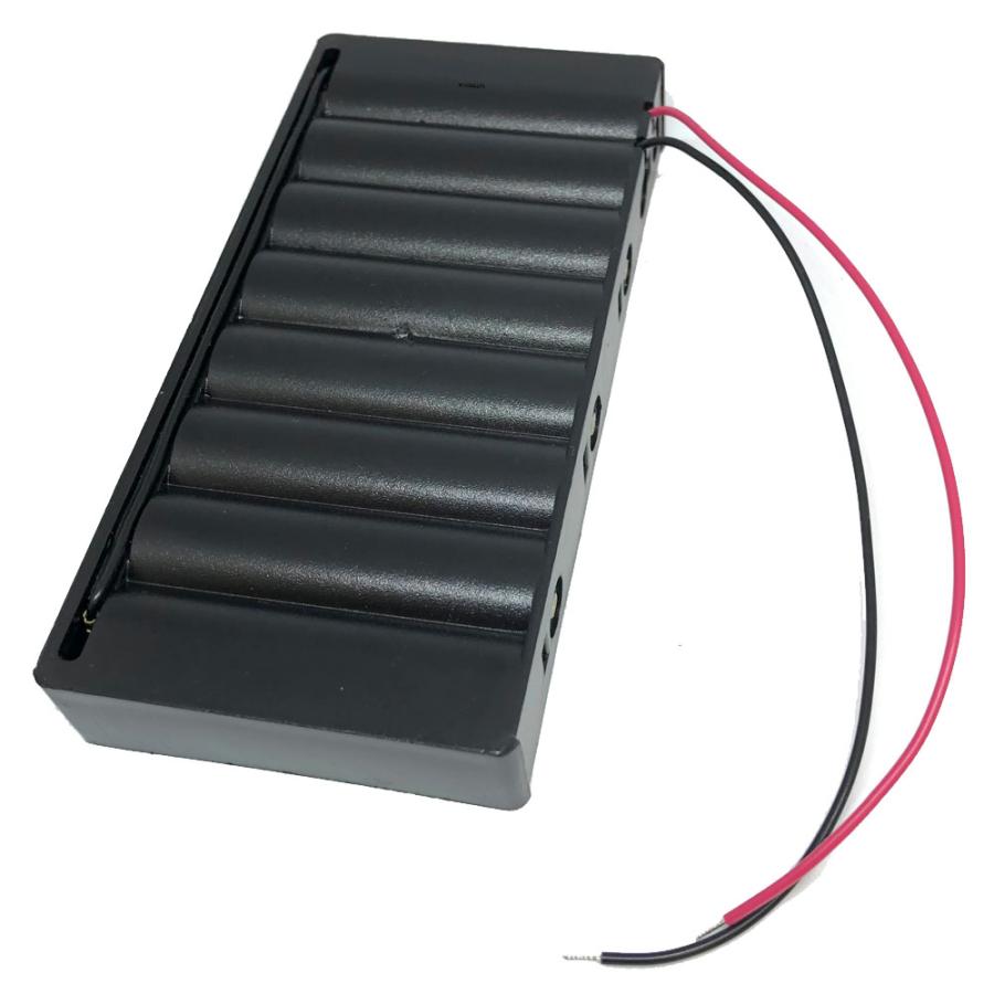 12V 単三 乾電池 8本用 DC 2芯 DC バッテリー ケース 電池ボックス バッテリーホルダー 8 x AA 電池 電池ケース メール便配送可 |  | 03