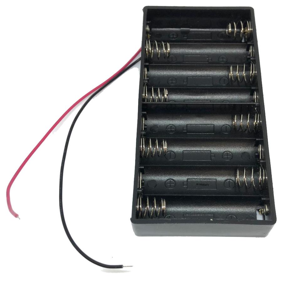 12V 単三 乾電池 8本用 DC 2芯 DC バッテリー ケース 電池ボックス バッテリーホルダー 8 x AA 電池 電池ケース メール便配送可 |  | 04