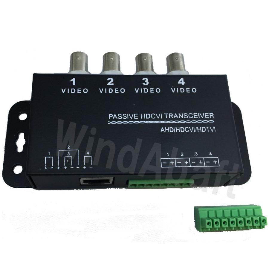 防犯カメラ 4台用 LAN 延長器 BNCプラグ接続 映像伝送器 HD 防犯カメラ 4台用 LAN 延長器 BNCジャック 接続 LANケーブル1本で 4