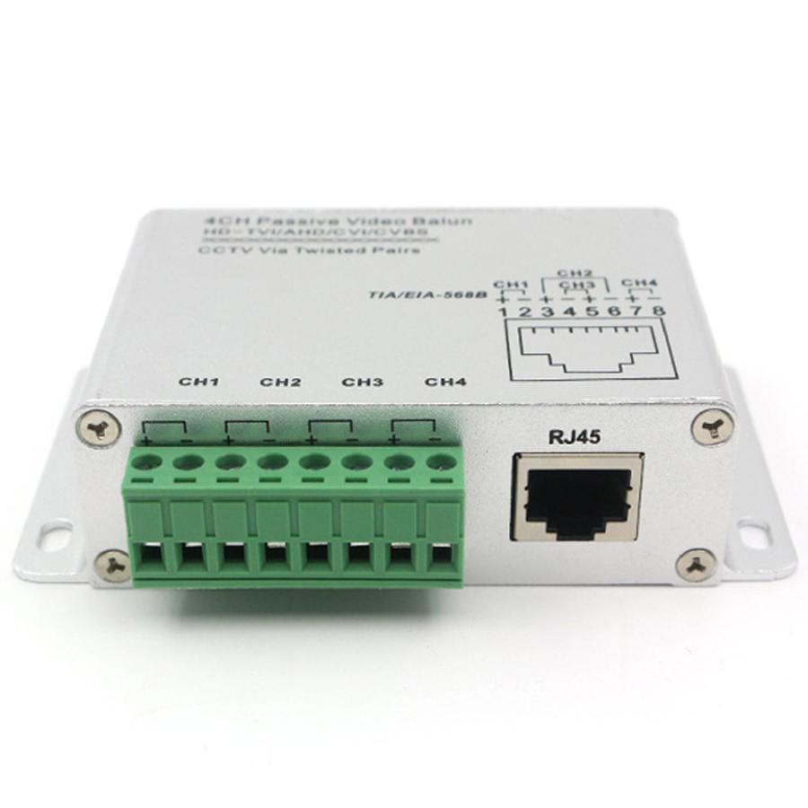 HD 防犯カメラ 4台用 LAN 延長器 BNCジャック 接続 LANケーブル1本で 4