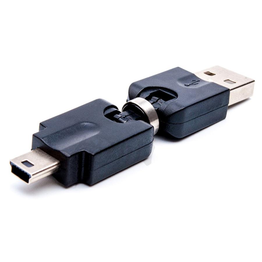 mini USB (オス) 360度回転 スイングタイプ USB変換アダプタ ミニUSB