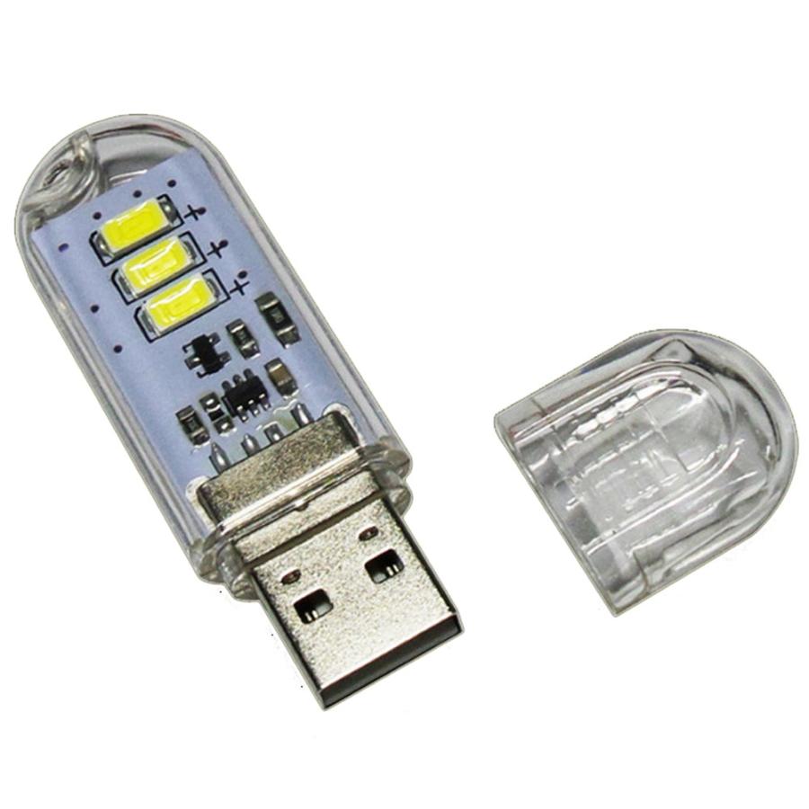 タッチスイッチ 搭載 USBメモリー型 3LEDライト 昼白色 電球色 USB