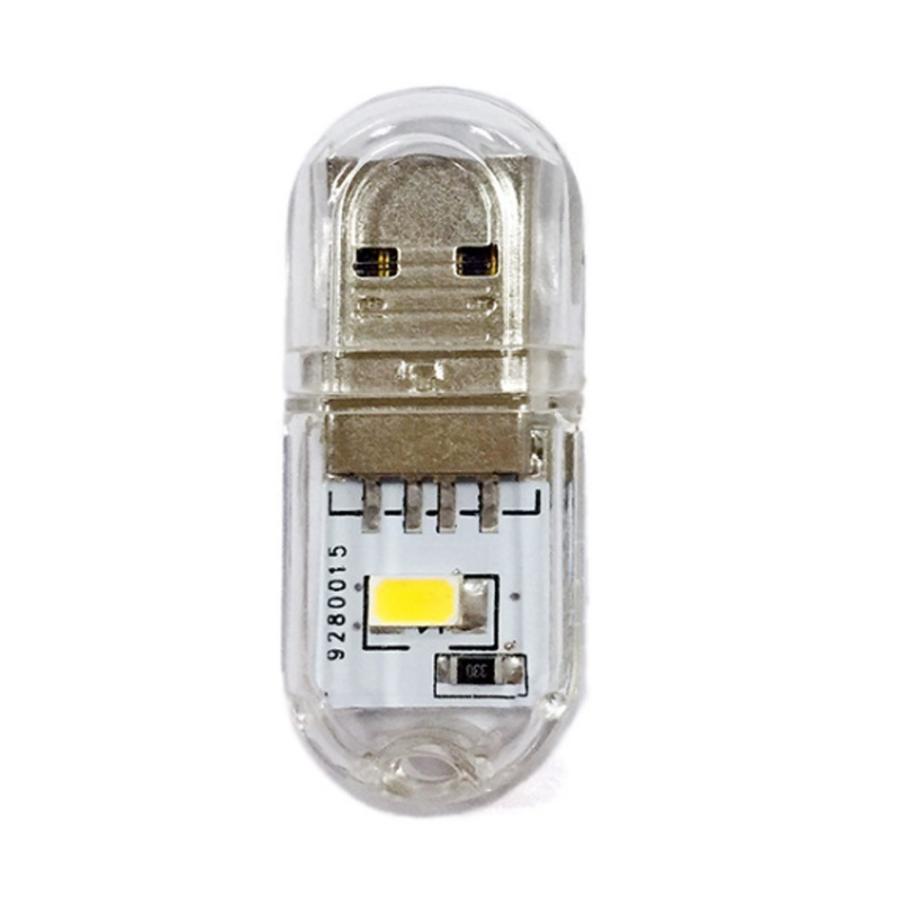 両面発光 USB LEDライト 昼白色 電球色 ミニサイズ USBライト バルク品 車載電灯 極小サイズで設置場所を選ばない メール便配送可 |  | 02