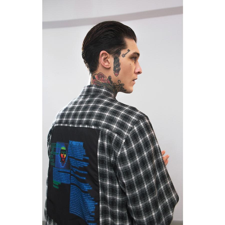 チェックシャツ メンズ ロング レディース オーバーサイズ ビッグシルエット ロング丈 ネルシャツ ストリート Byd8713w Chao チャオ 通販 Yahoo ショッピング