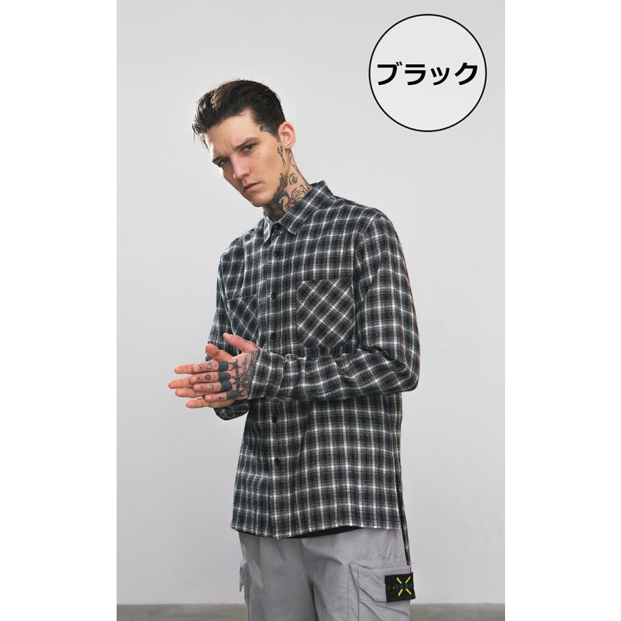 チェックシャツ メンズ ロング レディース オーバーサイズ ビッグシルエット ロング丈 ネルシャツ ストリート Byd8713w Chao チャオ 通販 Yahoo ショッピング