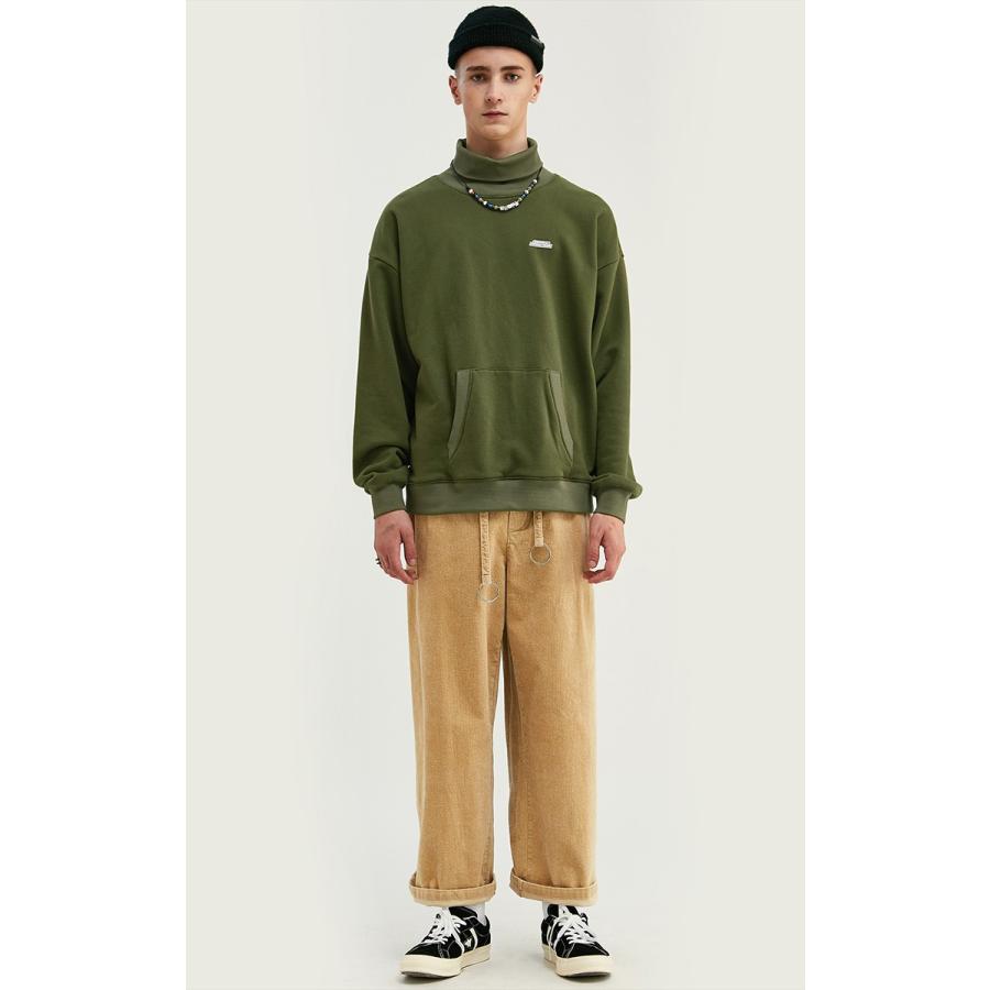 カップル ペア トレーナー メンズ レディース ペアルック お揃い リンクコーデ ビッグシルエット スウェット ハイネック タートルネック 無地 Byd96w Chao チャオ 通販 Yahoo ショッピング