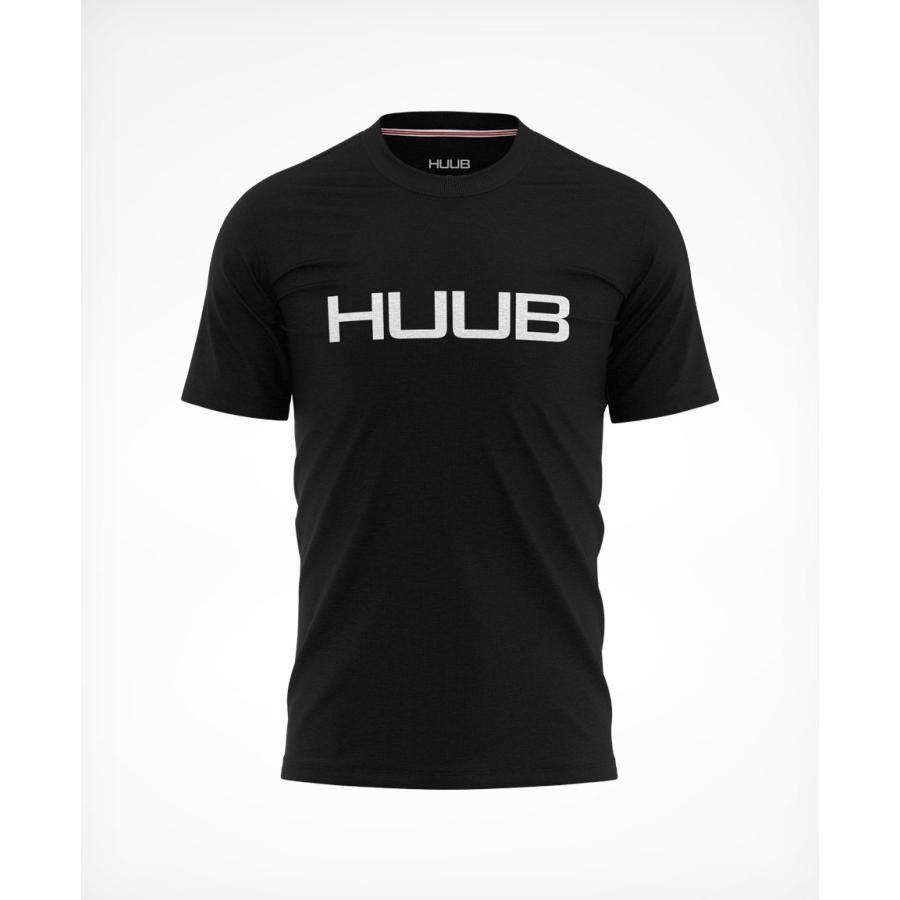 メンズ HUUB フーブ  Tシャツ ステートメントロゴ Mens Statement Logo T Shirt Black ブラック ユニセックス トライアスロン トレイルランニング hbmr17207｜highwave