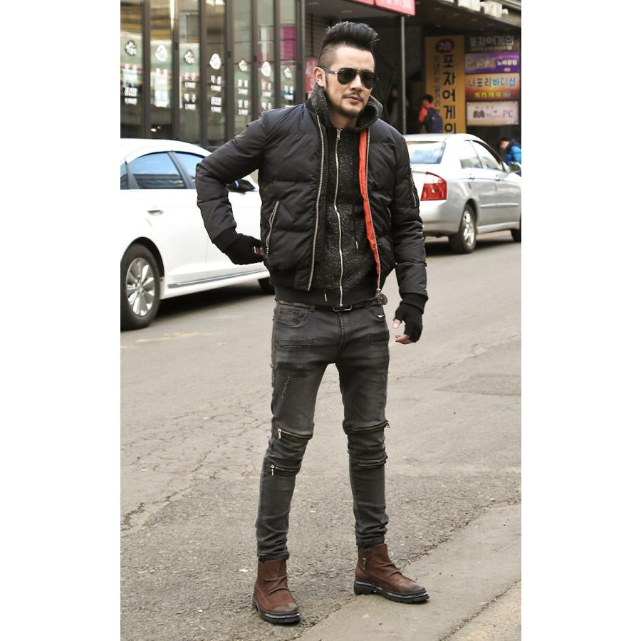 バイカーデニム メンズ スキニー デニム ジーンズ スキニーパンツ 膝ファスナー K665 Chao チャオ 通販 Yahoo ショッピング