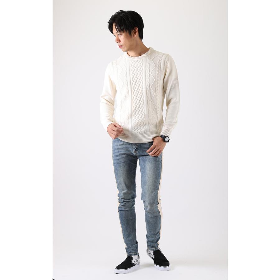 ケーブルニット ニット セーター メンズ 大きいサイズ クルーネック 無地 スリム タイト レディース ゆったり ボーダー 白 黒 ブラウン 青 ネイビー ワイン 赤 Mixknt04 Chao チャオ 通販 Yahoo ショッピング