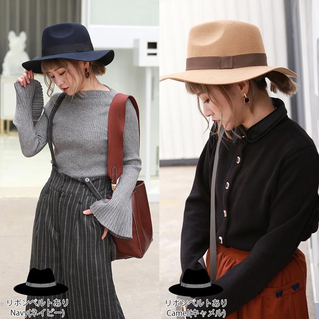 在庫処分 ハット 帽子 レディース 選べる3タイプ 送料無料 中折れ ハット つば広 フェルトハット 帽子 おしゃれ 大きいサイズ おしゃれ フェルト |  | 08