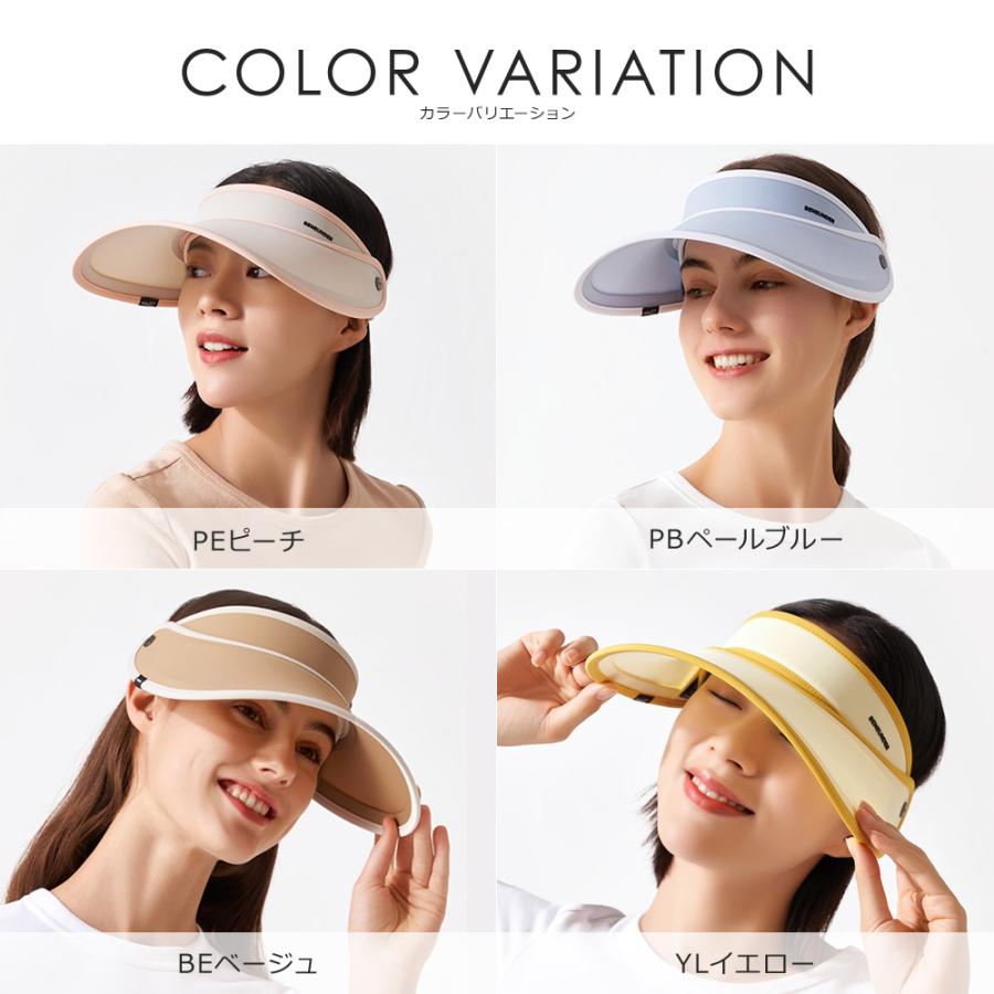 在庫処分 Beneunder サンバイザー レディース ゴルフ テニス UPF50+ 軽量 UVカット 抗菌 ワイド パイピング 軽い 日焼け防止 遮光 紫外線対策 グッズ |  | 06