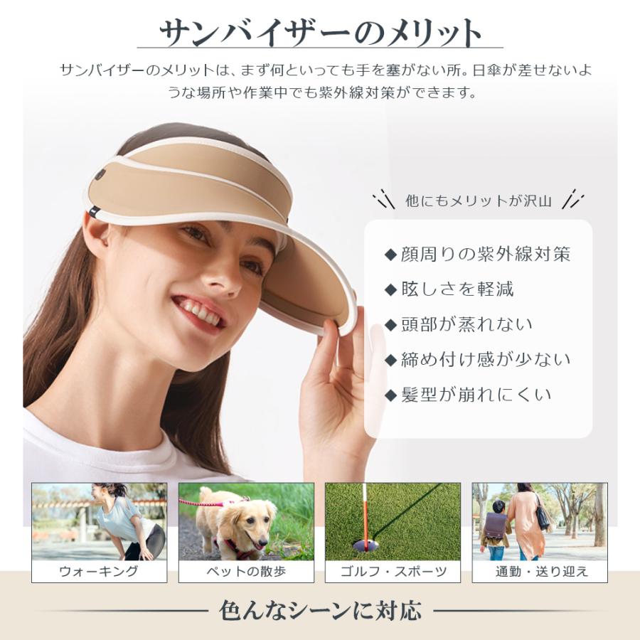 在庫処分 Beneunder サンバイザー レディース ゴルフ テニス UPF50+ 軽量 UVカット 抗菌 ワイド パイピング 軽い 日焼け防止 遮光 紫外線対策 グッズ |  | 09