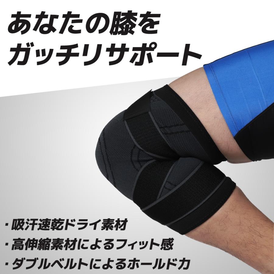 LLサイズ 膝サポート サポーター ブラック 膝サポーター スポーツ 高齢者 膝用 大きいサイズ 薄手 ひざサポーター