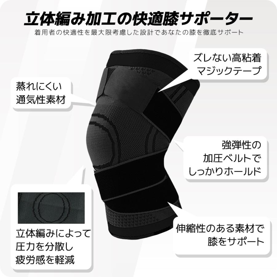 膝サポーター スポーツ 高齢者 膝用 大きいサイズ 薄手 ひざサポーター