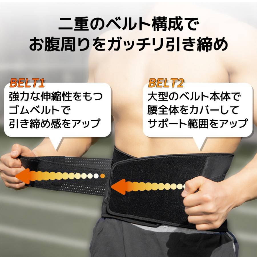 強力8ボーン内蔵 腰サポーター サポーター コルセット 腰用ベルト 腰