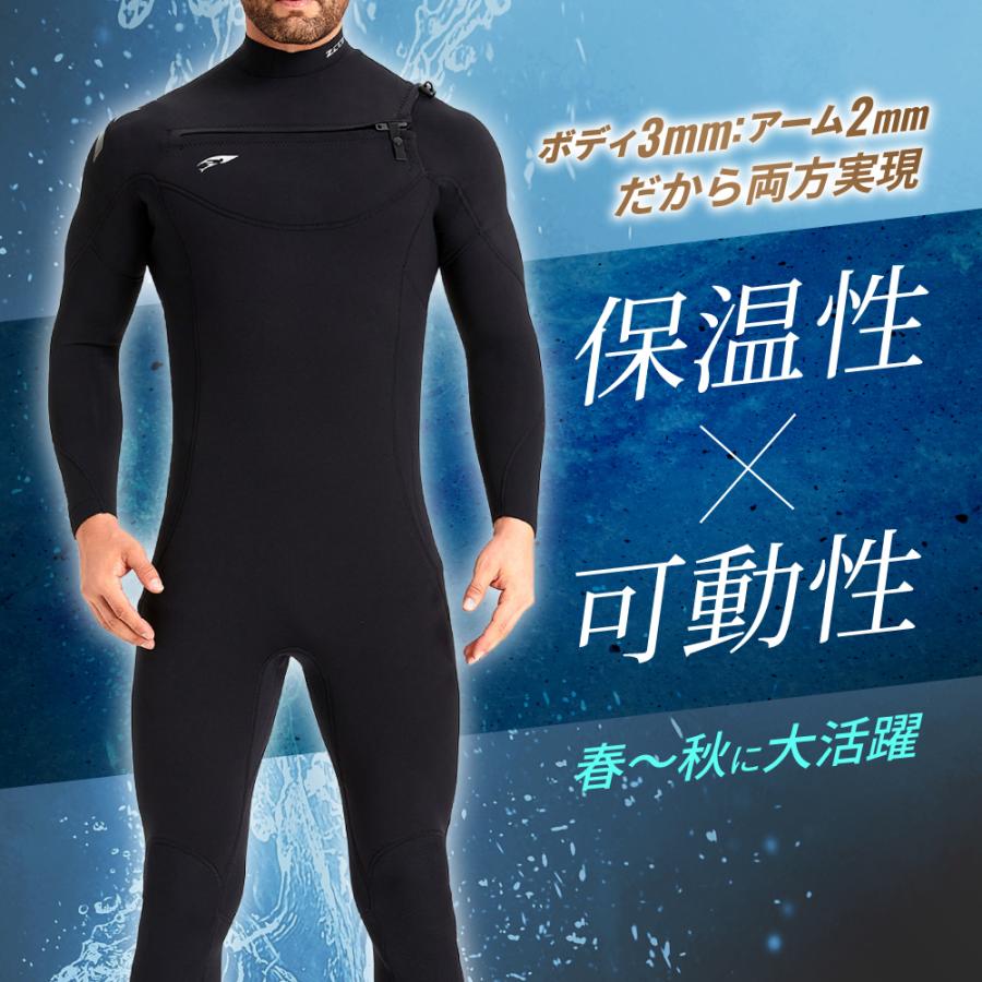 ウェットスーツ 3mm 2mm フルスーツ ジャーフル ZCCO サーフィン メンズ S M L XL XXL 大きいサイズ SUP シュノーケリング ダイビング 初心者 ウエットスーツ |  | 02