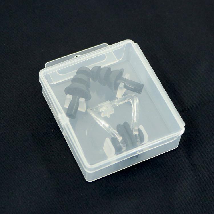 耳栓 鼻栓 水泳用 セット シリコン 大人用 収納ケースつき ノーズクリップ イヤープラグ ソフト ユニセックス 海 プール スイミング 水泳 ジム ブラック 黒 |  | 04