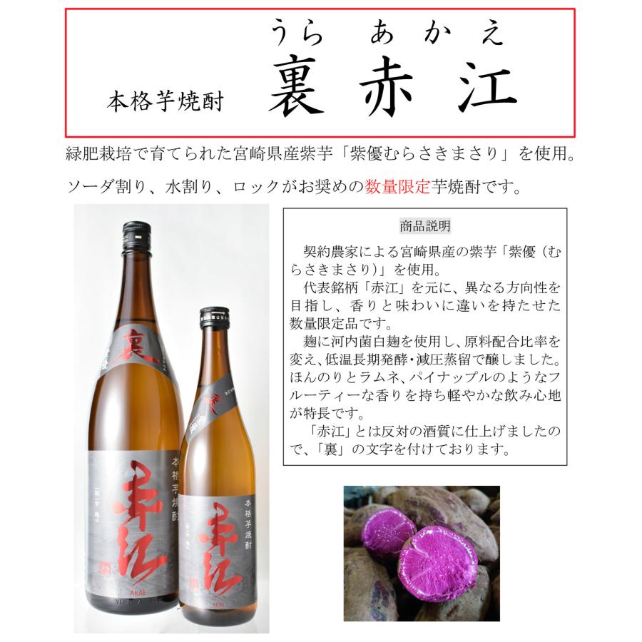 裏赤江 25度 720ml 落合酒造場 うらあかえ 芋焼酎 お酒 プレゼント
