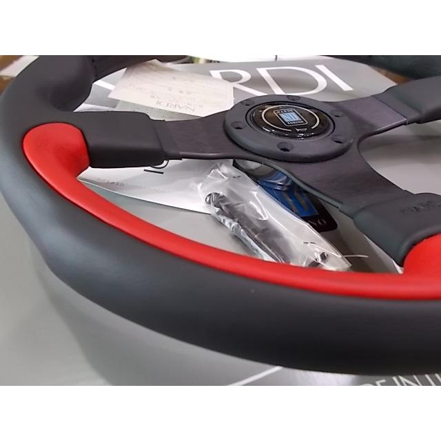 NARDI ナルディ Leader リーダー N807 ブラック/レッドレザー
