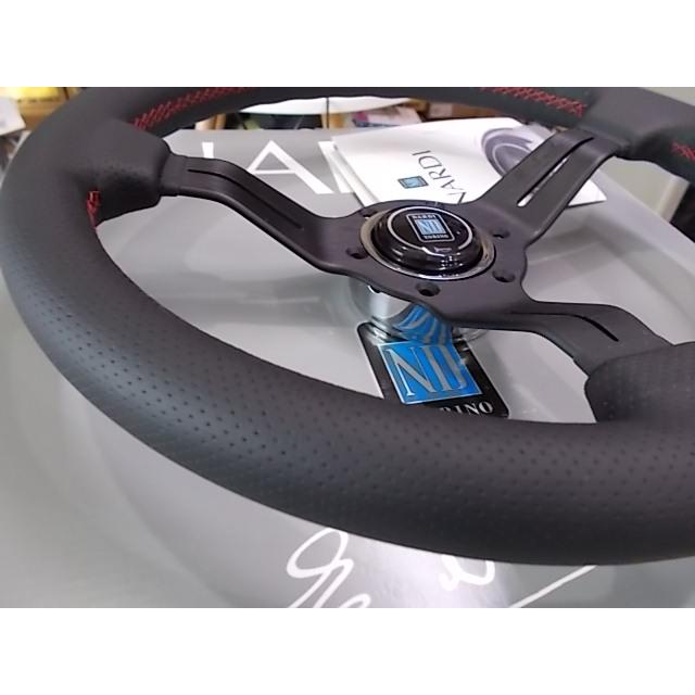 NARDI ナルディ Rally N753 パンチングレザー＆ブラックスポーク