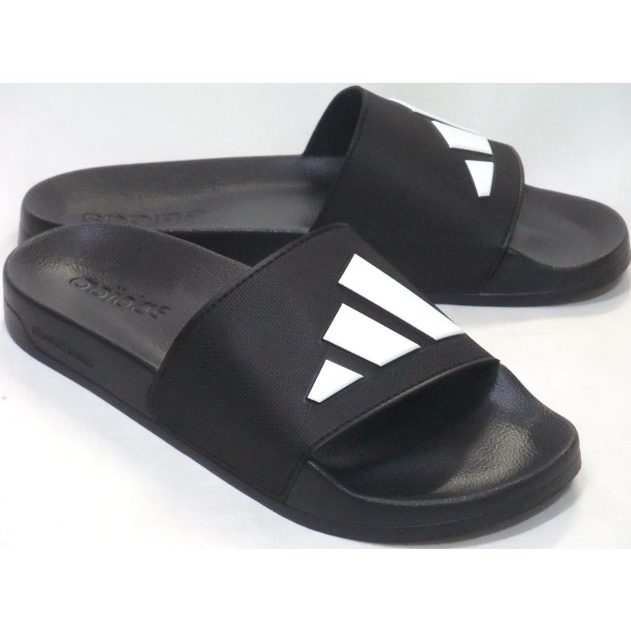 adidas（アディダス） ADILETTE SHOWER アディレッタ シャワー ブラック/ホワイト メンズ 軽量 スライド アフター ...