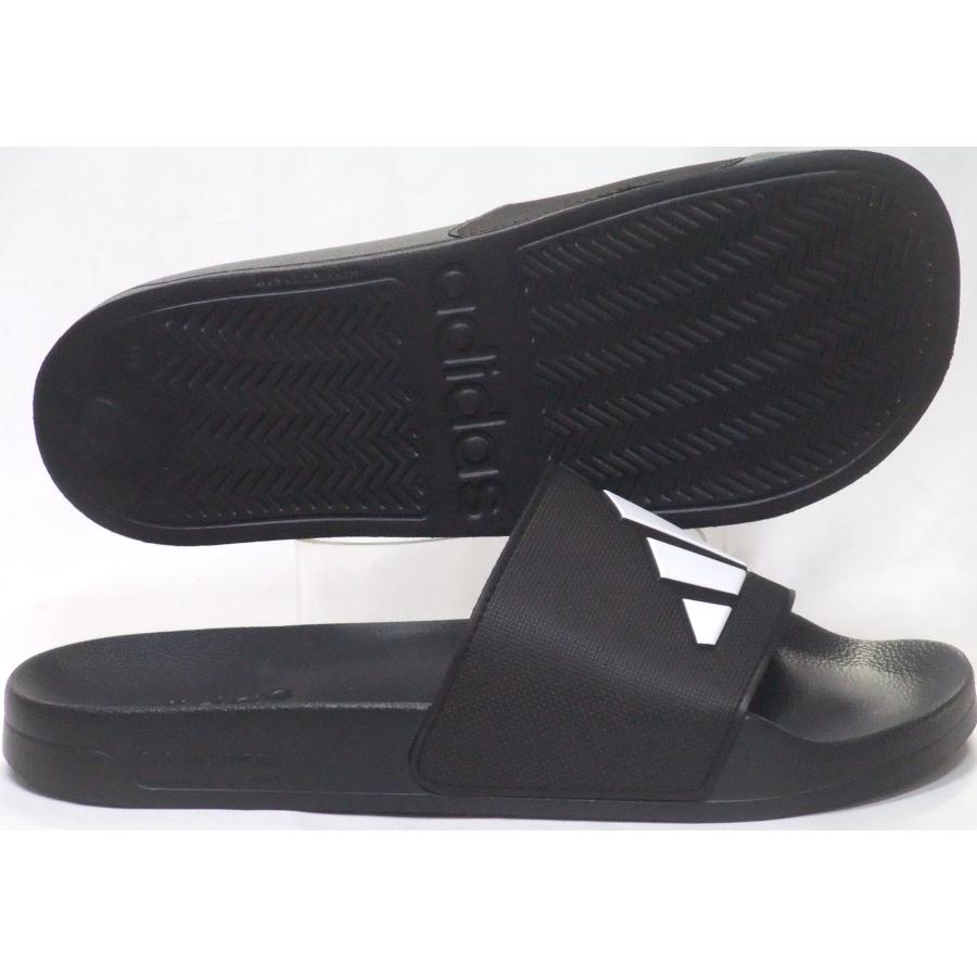 adidas（アディダス） ADILETTE SHOWER アディレッタ シャワー ブラック/ホワイト メンズ 軽量 スライド アフター ...