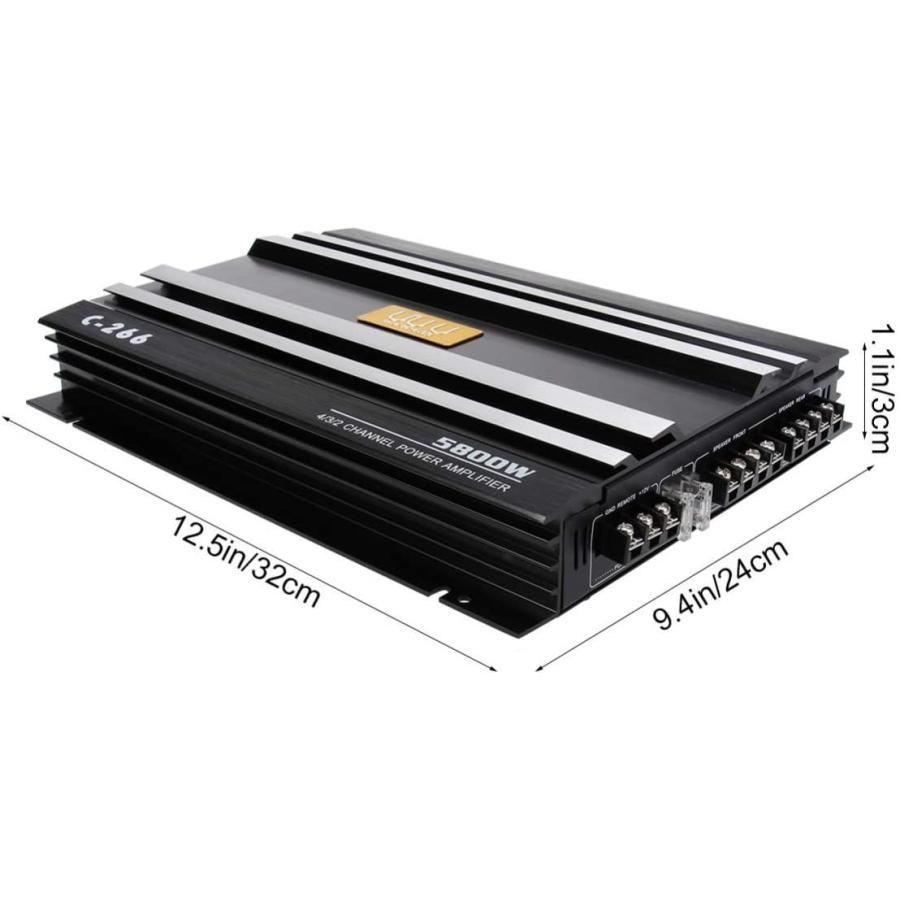 New売り切れる前に Vorcool オーディオアンプ 高音質カーアンプ 5800 W C 266ステレオ4 Ohm音響4チャンネルアルミニウムアンプ 自動車用 Rmb Com Ar