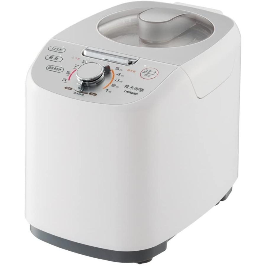 TWINBIRD コンパクト精米器 精米御膳 ホワイト MR-E751W TWINBIRD コンパクト精米器 精米御膳 ホワイト MR E751W サイズ