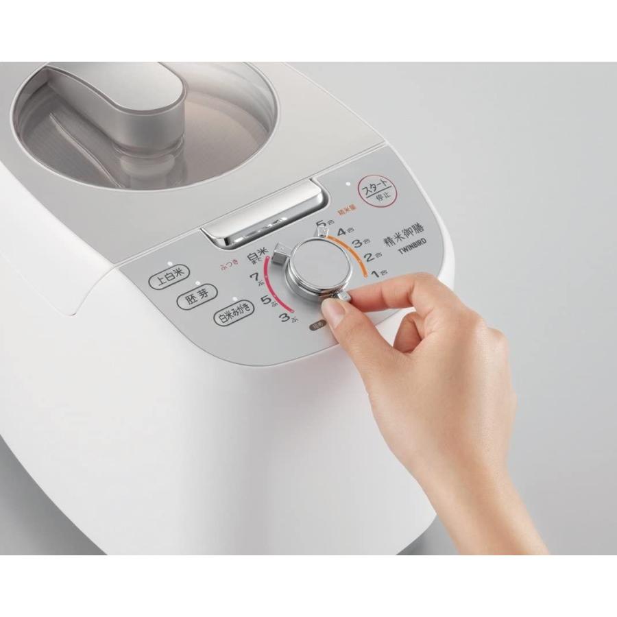 TWINBIRD コンパクト精米器 精米御膳 ホワイト MR-E751W TWINBIRD コンパクト精米器 精米御膳 ホワイト MR E751W サイズ