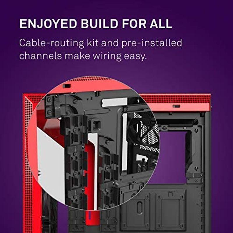 NZXT H710i Black & RED ミドルタワーPCケース E-ATX 対応 強化ガラスモデル スマートデバイス搭載モデル CA- H710i Black RED ミドルタワーPCケース ATX 対応 強化ガラスモデル スマートデバイス搭載モデル CA 　NZXT