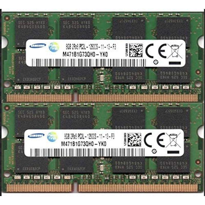 ノート用メモリ SAMSUNG PC3L-12800S DDR3L 1600 8GB 2枚組 計16GB