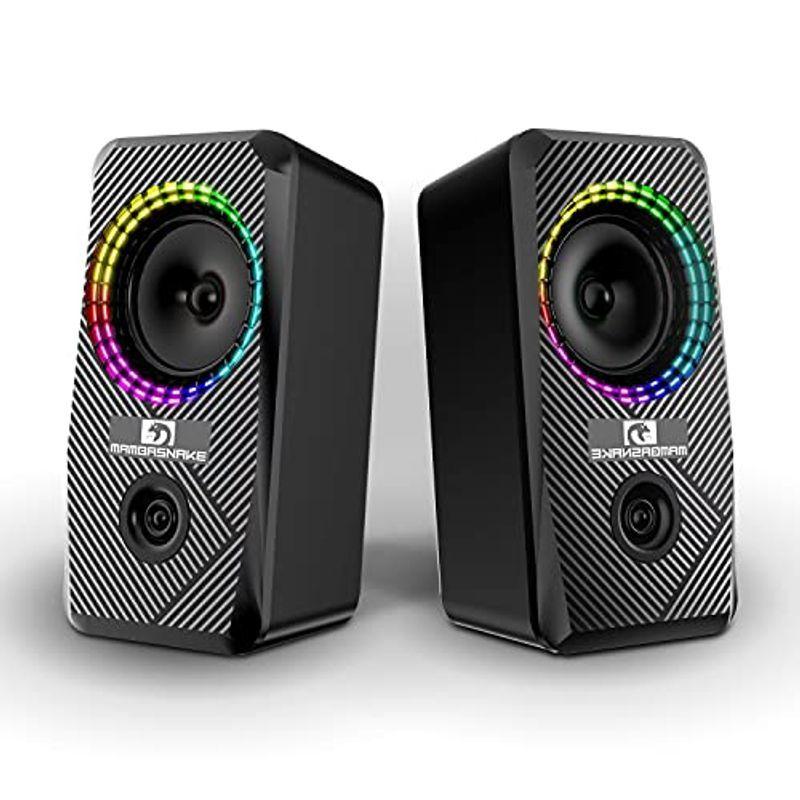 Mamba Snake Pcスピーカー ゲーミングスピーカー 10w重低音 パソコンスピーカー Rgbライト効果 Aux接続 3 5mm入力 ひぐらし工房 通販 Yahoo ショッピング