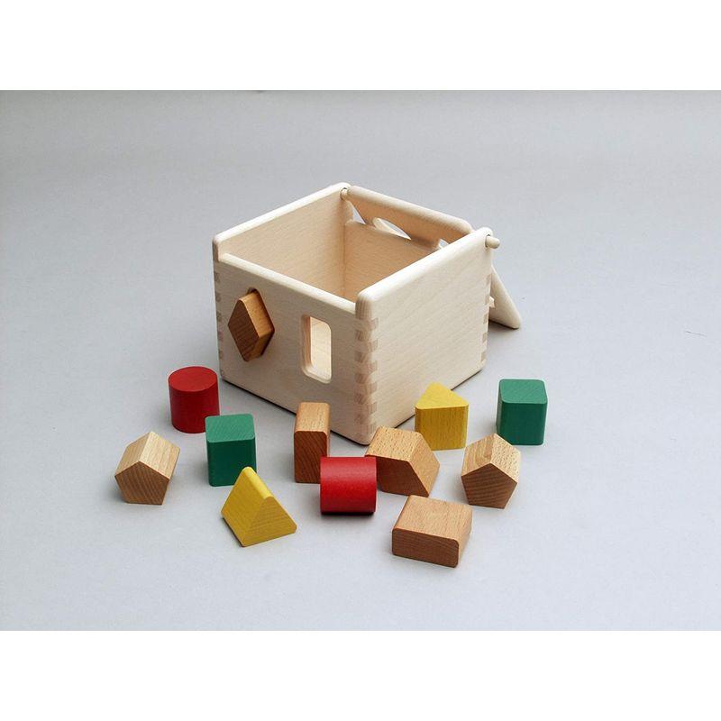 貿易保証 酒井産業 木のパズルボックス 知育玩具 幼児 おもちゃ はめこみ 形合わせ 丸い仕上げ 木のぬくもり