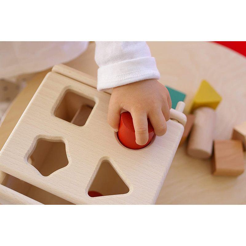 貿易保証 酒井産業 木のパズルボックス 知育玩具 幼児 おもちゃ はめこみ 形合わせ 丸い仕上げ 木のぬくもり