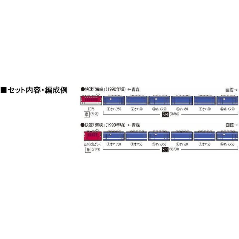 TOMIX Nゲージ JR 50 5000系 セット 98780 鉄道模型 客車 青｜higurashi-kobo｜04