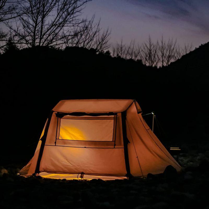 NINEHILLS(ナインヒルズ)ロッジ型テント 小屋型テント 一体型フレーム 設営簡単 アウトドア キャンプテント SENAI 48（4人｜higurashi-kobo｜05