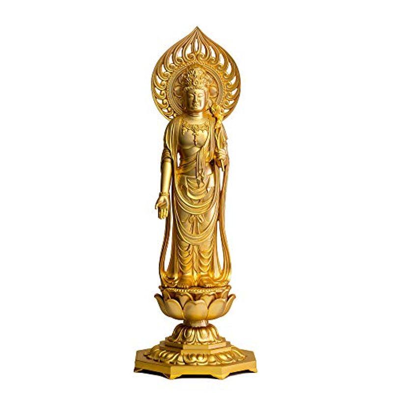 仏像 聖観音菩薩 36cm（金メッキ 24金） 仏師 仏像