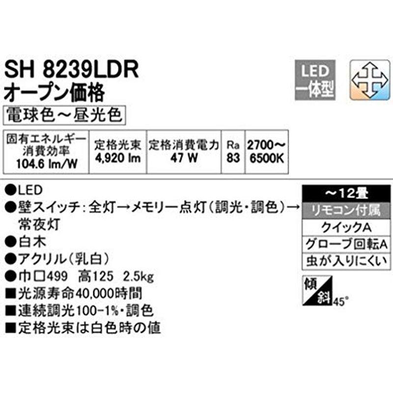 に人気 オーデリック LEDシーリングライト LED一体型 電球色~昼光色 調光・調色タイプ ~12畳 SH8239LDR