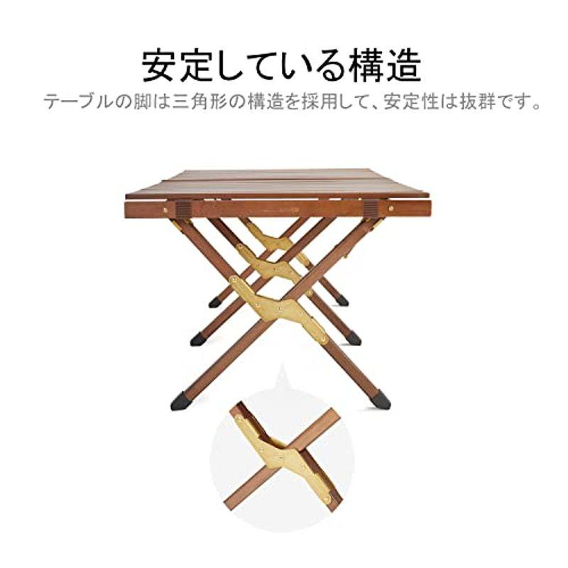 Naturehike公式ショップ テーブル ウッドロールテーブル ロールトップテーブル 大型テーブル アウトドア 木製 折りたたみ 122?｜higurashi-kobo｜02