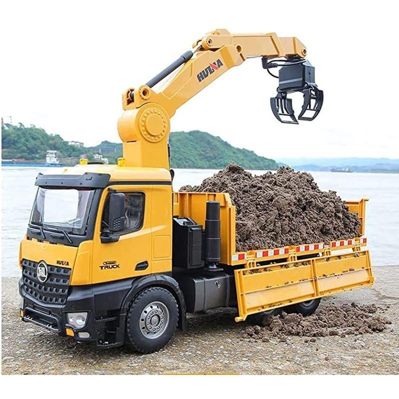 1/14サイズ　２６ｃｈ　折り曲げクレーントラックラジコン Amazon.co.jp: 1/14 2.4GHz 26ch 4軸8輪 折り曲げ式 クレーン