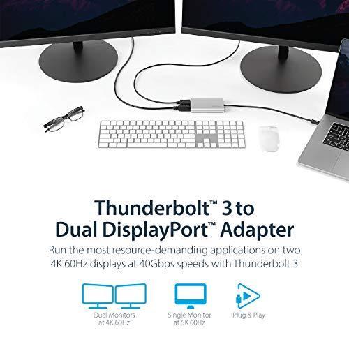 StarTech.com Thunderbolt 3 - 2ポートDisplayPort変換アダプタ 4K/60Hz MacとWindowsに対応 TB32DP2T｜higurashi-kobo｜06