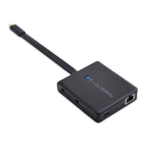 Cable Matters USB C ハブ USB Type C ハブ USB C ドッキングステーション USB C DisplayPort 4KデュアルDisplayPort USB 2.0 Fast Ethernet｜higurashi-kobo｜02