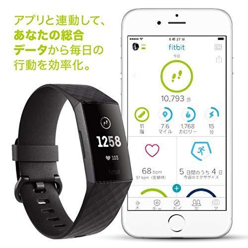 Fitbit Charge3 フィットネストラッカー Black/Graphite L/Sサイズ FB410GMBK-CJK｜higurashi-kobo｜07