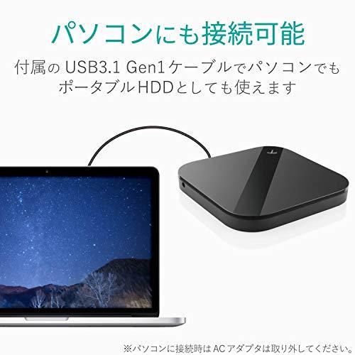 エレコム ポータブルハードディスク 500GB USB3.0 スマートフォン用 ELP-SHU005UBK｜higurashi-kobo｜04