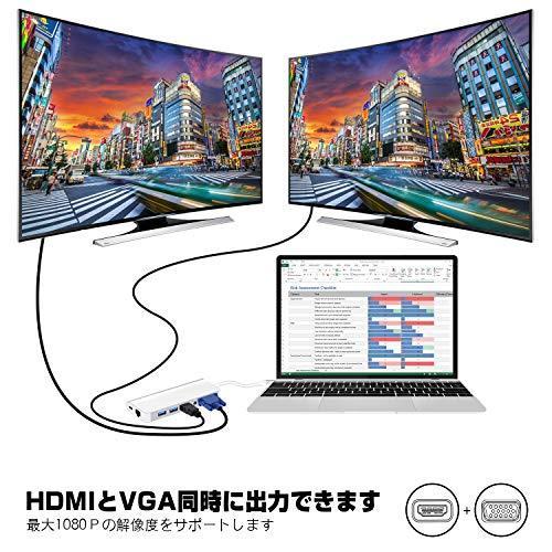 usb c vga usb-cハブ7in1 type c hdmi vga 変換 usb type c ハブ usb-c hdmi lan Samsung Galaxy /S9/S8/Note 9/Macbook pro/2018/2019/2020 MacBook Air｜higurashi-kobo｜05