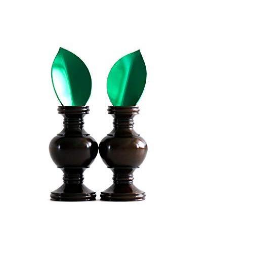 華瓶（けびょう）一対セット 小 樒（しきみ）の葉 アルミ製 浄土真宗 本願寺派（お西）