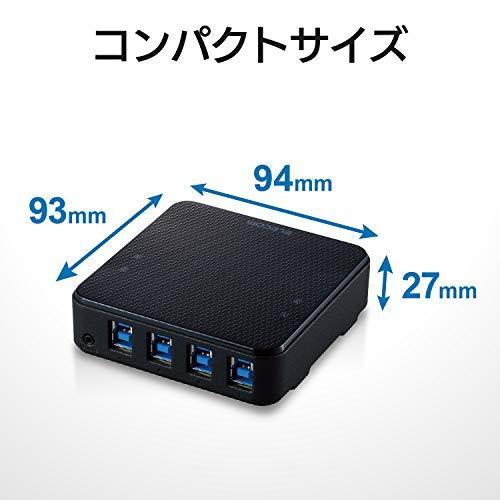 エレコム USB切替器 PC→4ポート USB3.0→4ポート 手元スイッチ ブラック U3SW-T4｜higurashi-kobo｜05